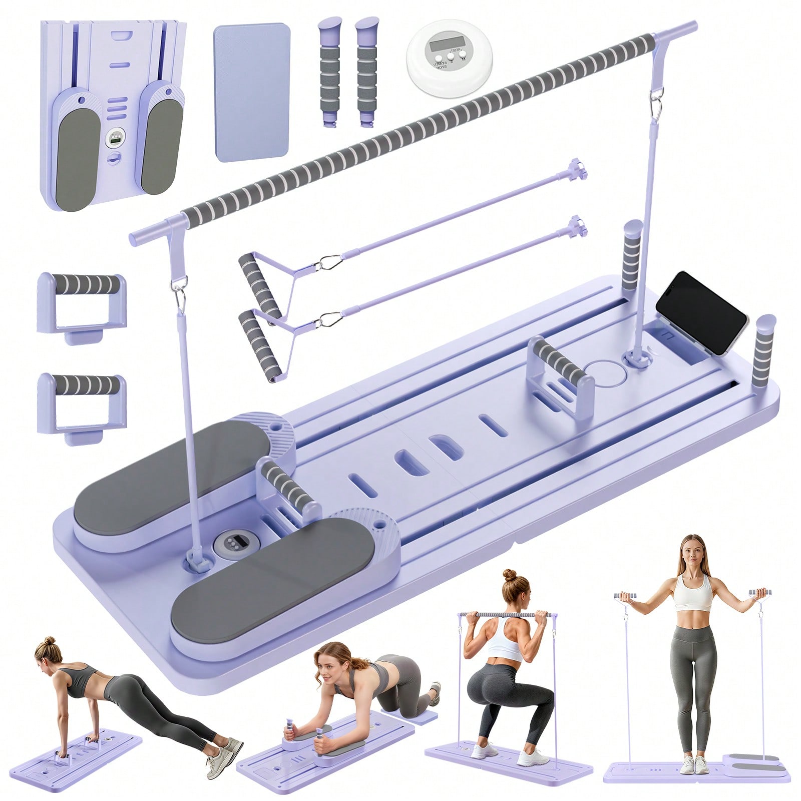 Pilates & Yoga Vida - Pilates Reformer With Bar, Pilates Board