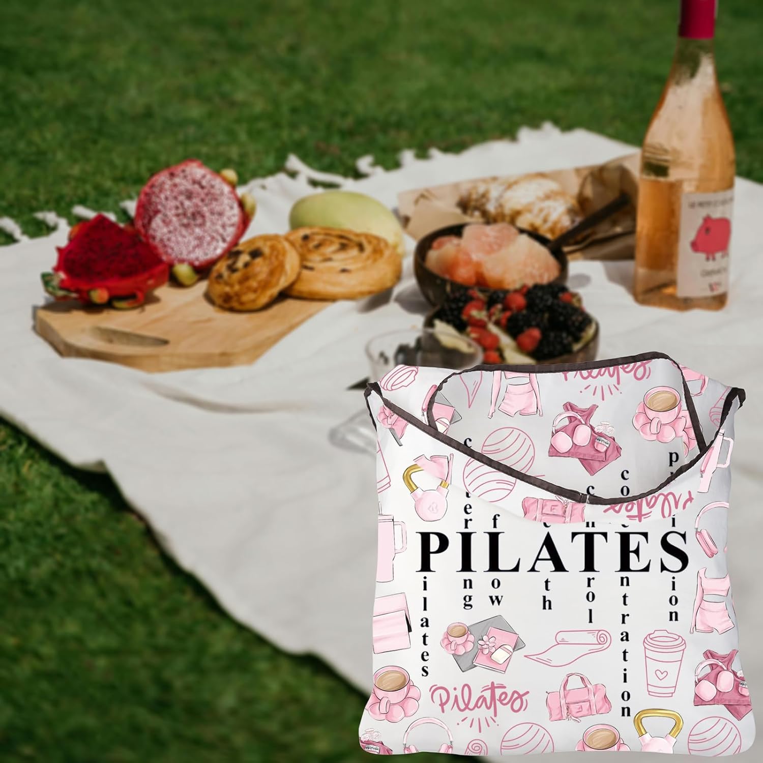 Pink Pilates Tote Bag Gifts fo - огляд і ціна Pilates Yoga Instructor