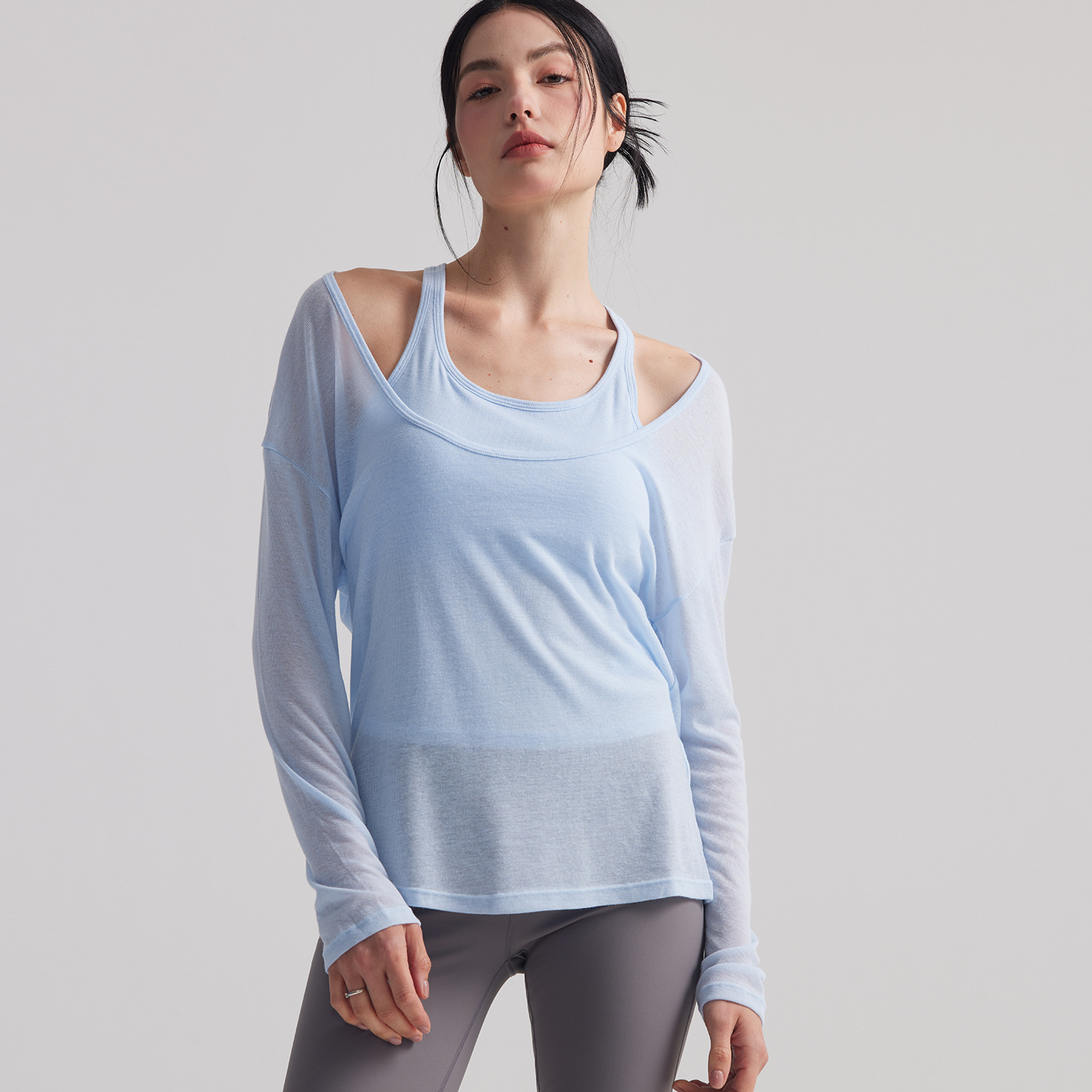 Women Loose Semi Sheer Long Sl - огляд і ціна Pilates Yoga And Gym