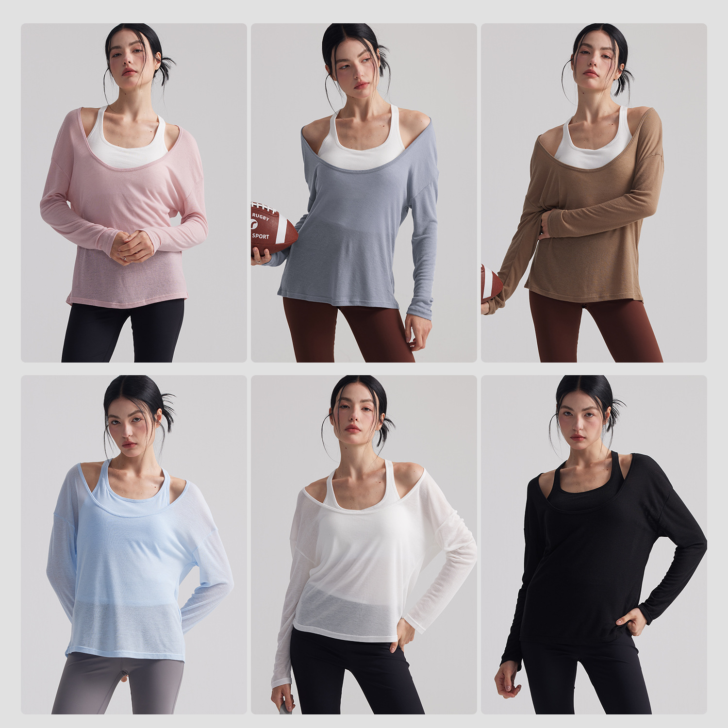 Women Loose Semi Sheer Long Sl - огляд і ціна Pilates Yoga And Gym